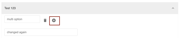 gPanel Custom Attributes interface with the plus icon highlighted for adding new data fields.