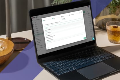 A laptop showing the gPanel by Promevo platform