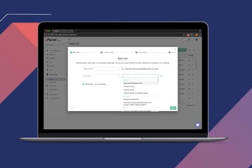 A laptop showing the gPanel interface 