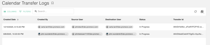 Calendar-Transfer-Logs