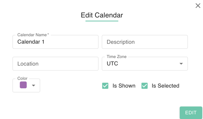 Edit a calendar menu in gPanel