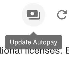 Screenshot of the Update Autopay button in gPanel