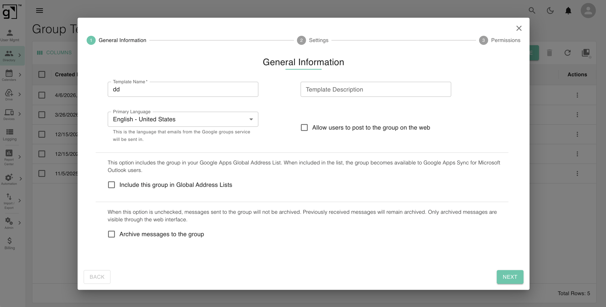 Gpanel How to Edit a Group Template in gPanel