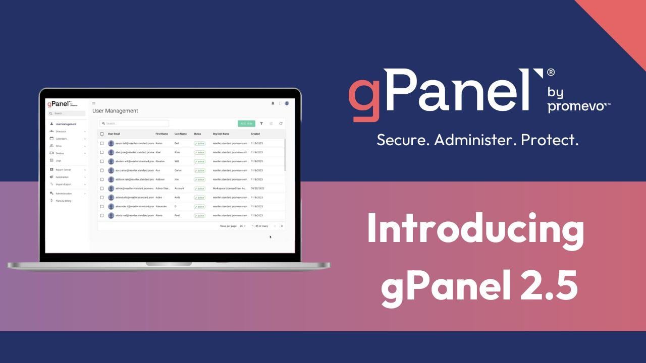 gpanel 2.5 release note