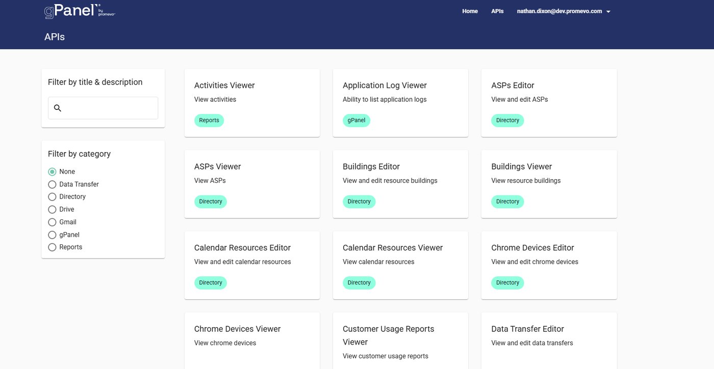 gPanel API Expansion for Advanced Administration