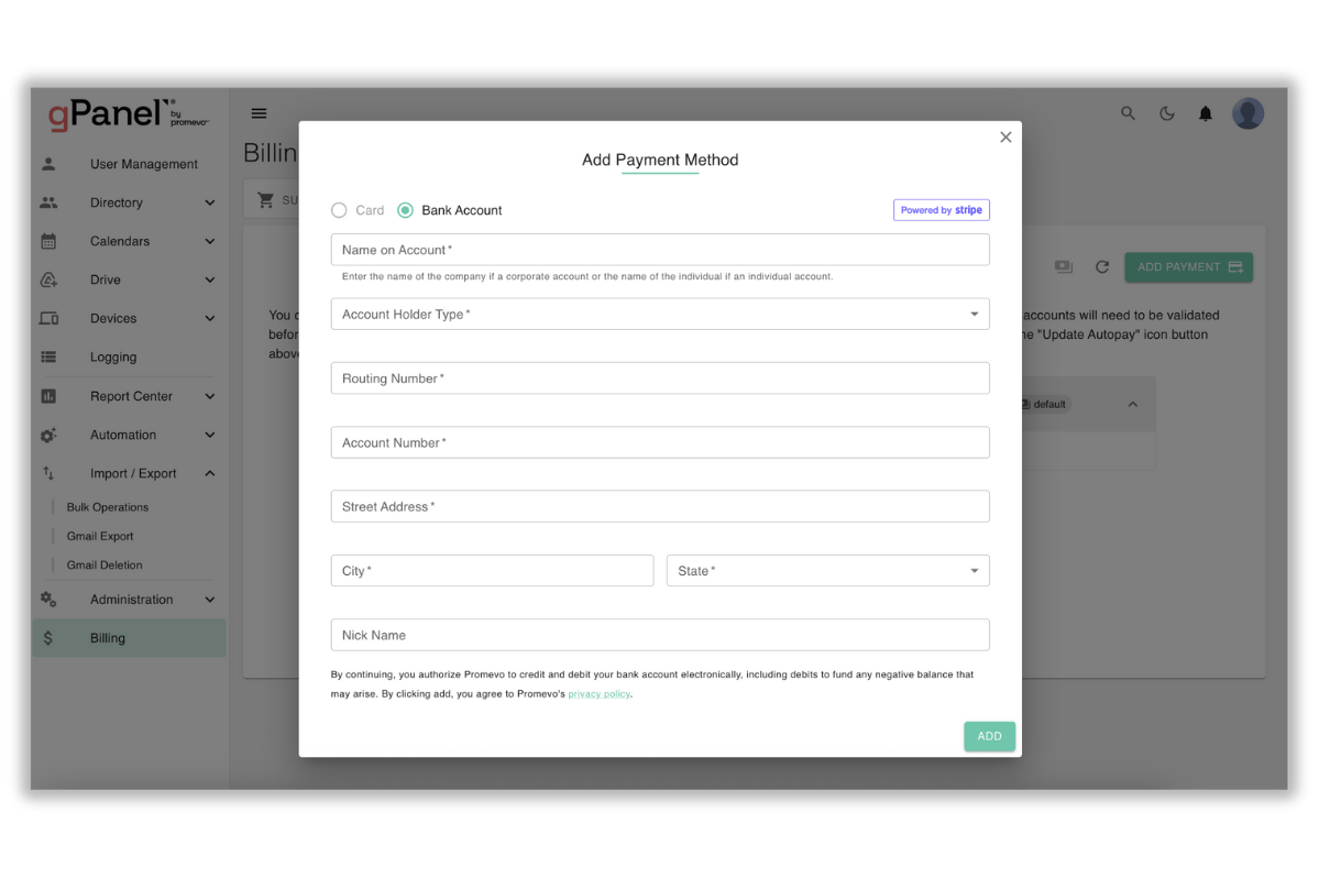 Gpanel Billing & License Management for Google Workspace | gPanel by Promevo