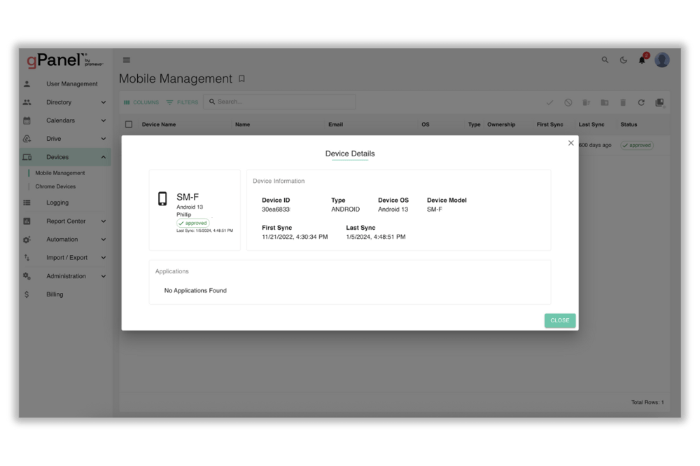 gPanel Device Management 1