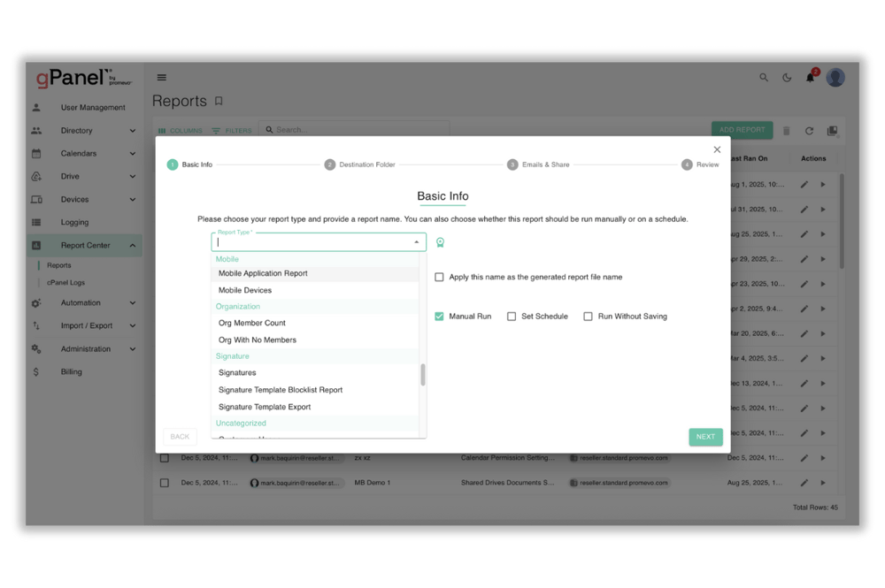 gPanel Device Management 3