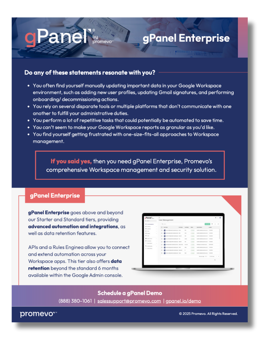 gPanel Enterprise Sell Sheet Thumbnail 2