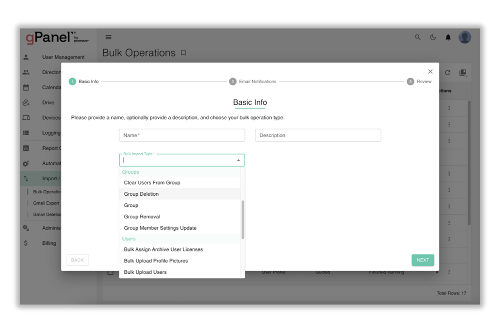 gPanel Group Management 2