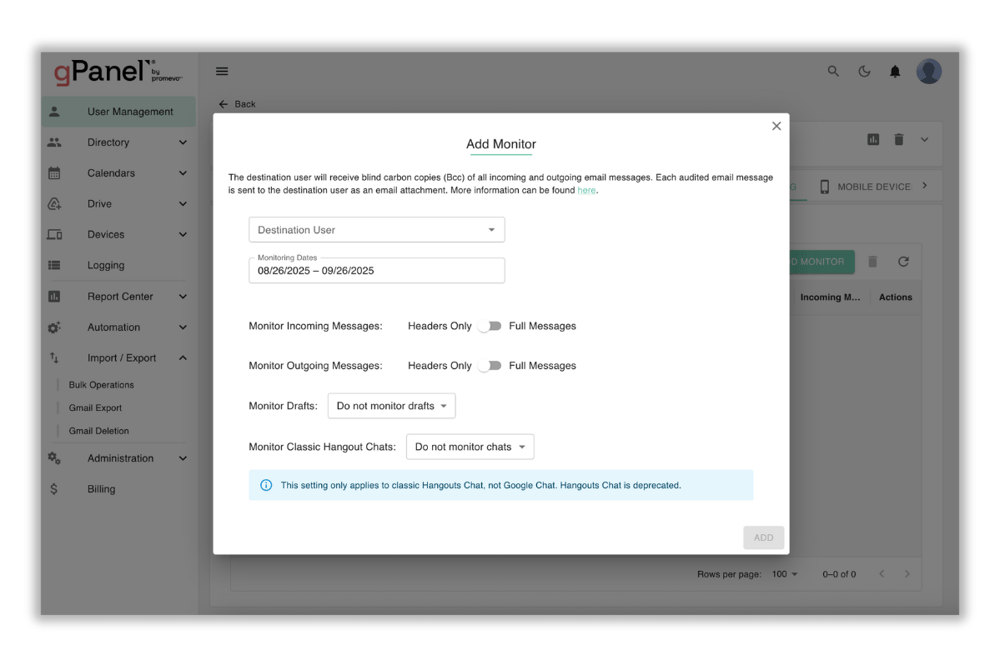 gPanel User Management 4