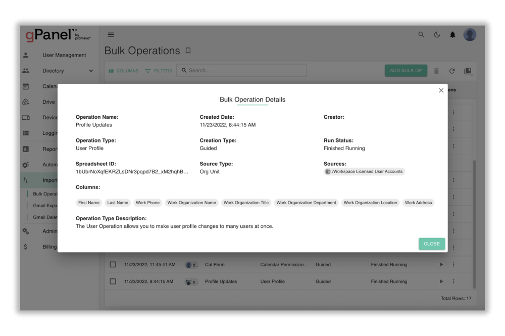gPanel User Management 6