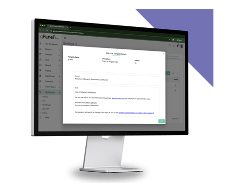 gPanel Enterprise Web Page
