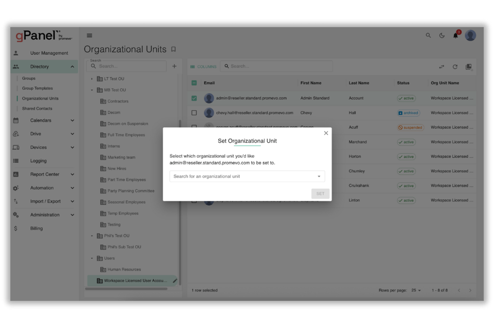 gPanel OU Management 3