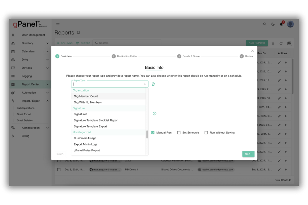 gPanel OU Management 4