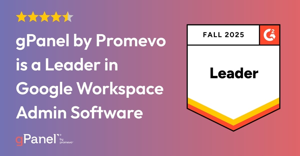 gPanel Named a Leader in Google Workspace Administration Software