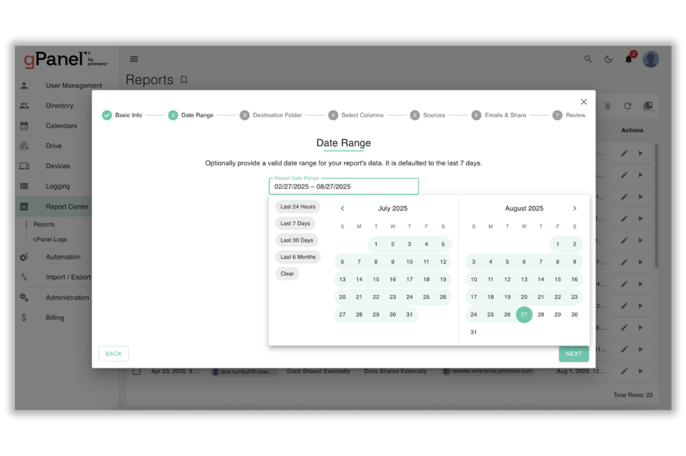 gPanel Reporting 4