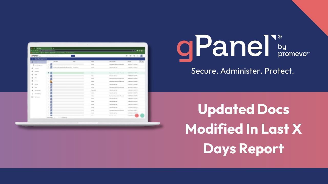 Updated Docs Modified In Last X Days Report