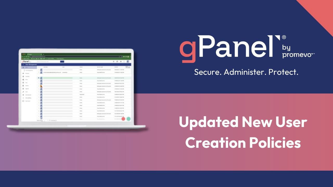 Updated New User Creation Policies