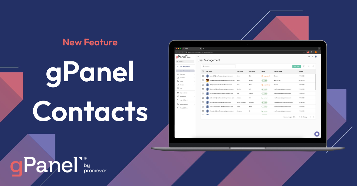 New gPanel Contacts Feature Now Available in Labs